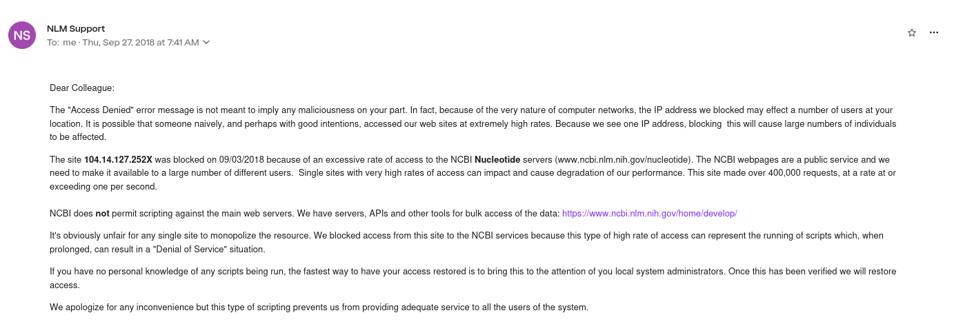 One of my favorite emails.